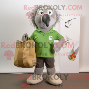 Sølv Kiwi-maskotdraktfigur...