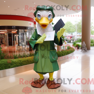 Olive Swans mascot costume...