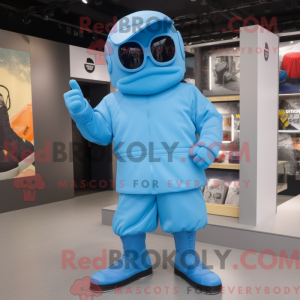 Disfraz de mascota Sky Blue...
