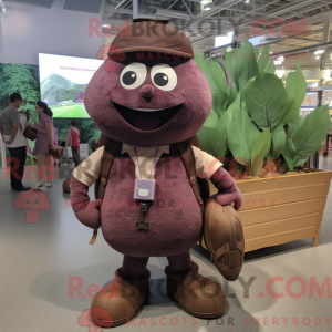 Brown Grape mascottekostuum...