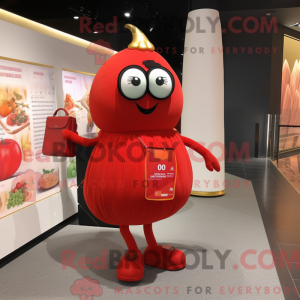 Red Squash-maskotdraktfigur...