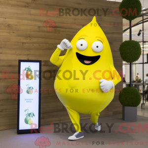 Gele peer mascottekostuum...