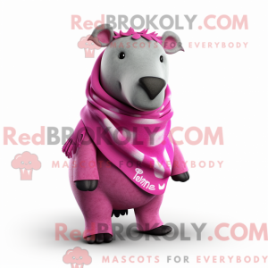 Roze Tapir-mascottekostuum...
