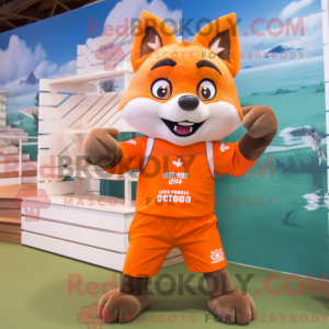 Postava maskota Orange Wolf...