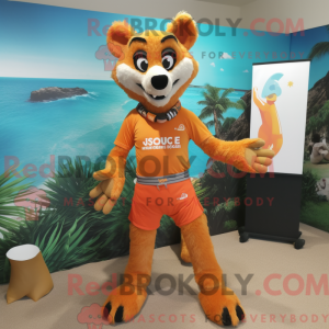 Postava maskota Orange Wolf...