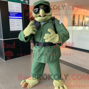 Máscara de tartaruga verde...