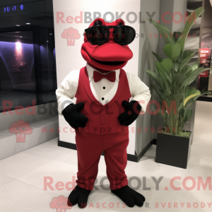 Rød krokodille maskot...