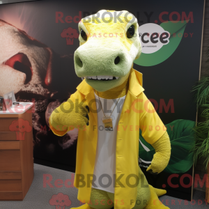 Yellow Crocodile mascot...