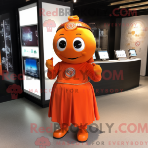 Oranje mascottekostuum...