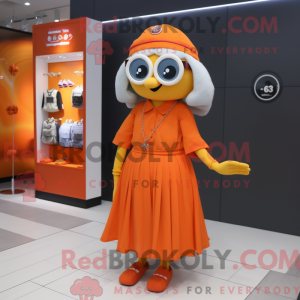 Orange maskot kostume...