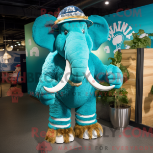 Turquoise Mammoth mascot...