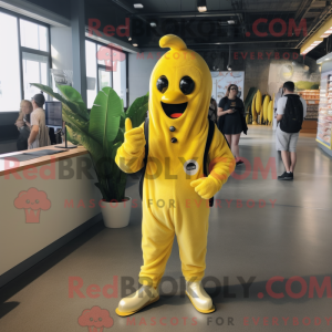 Gele banaan mascottekostuum...