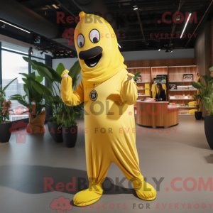 Gul Baa maskot kostume...