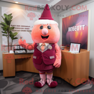 Peach Beet mascot costume...