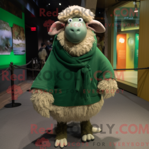 Grön Merino Sau maskot...