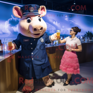 Costume mascotte de Navy...