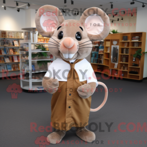 Brun mus maskot kostume...