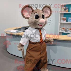 Bruine muis mascottekostuum...