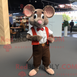 Brun mus maskot drakt...