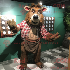 Wild zwijn mascottekostuum...
