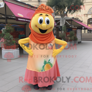Peach Paella maskot kostume...