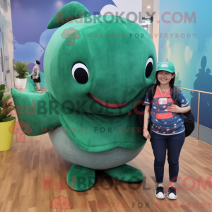 Forest Green Whale mascot...