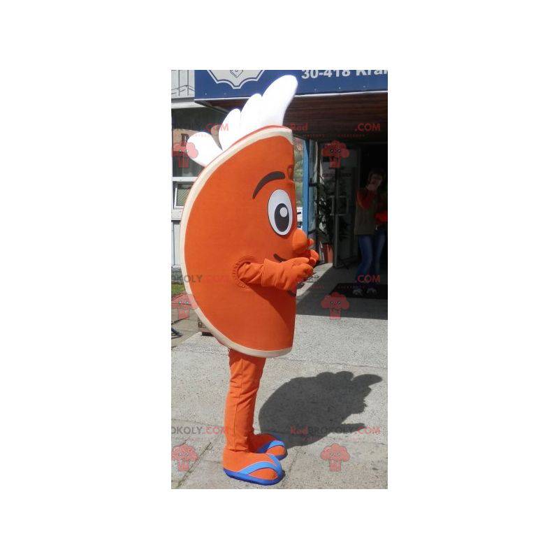 Oranžový čtvrt maskot. Citrusový maskot - Redbrokoly.com
