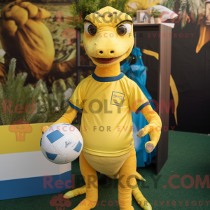 Gul Coelophysis maskot...