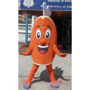 Mascotte de quartier d'orange. Mascotte d'agrume -