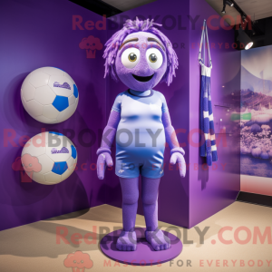 Lavendel Rugby Ball maskot...