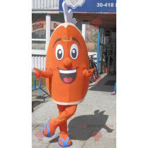 Mascotte de quartier d'orange. Mascotte d'agrume -