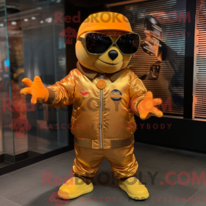 Goudoranje mascottekostuum...