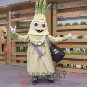 Beige asparges maskot...