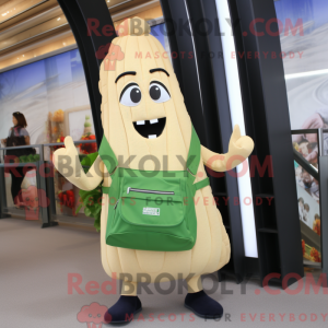 Beżowy asparges maskot...