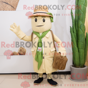 Beżowy asparges maskot...