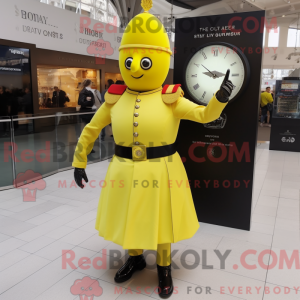 Citroengeel mascottekostuum...