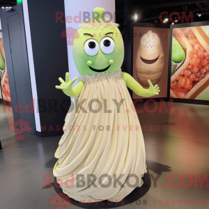 Beige Cucumber mascot...