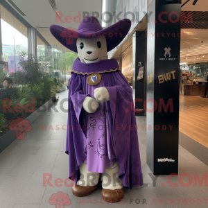 Lilla Cowboy maskot kostume...