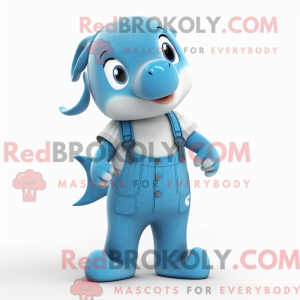 Sky Blue Dolphin maskot...