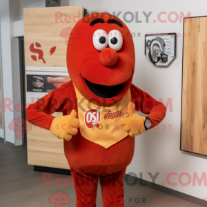 Rode Currywurst mascotte...