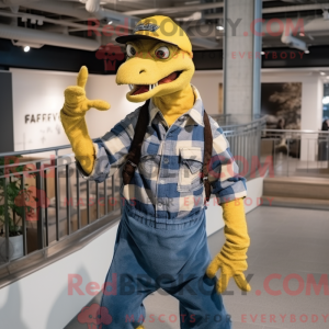 Gul Utahraptor maskot...