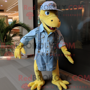 Gul Utahraptor maskot...