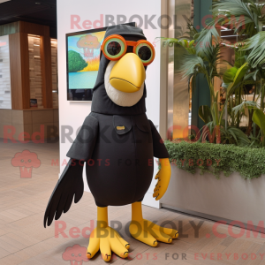 Guld Tucan maskot kostume...