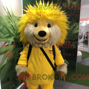 Gul Porcupine maskot...