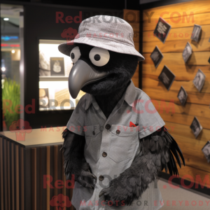 Sort Quail maskot...