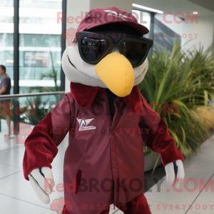 Maroon Dimorphodon mascot...