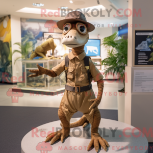Brun Coelophysis maskot...