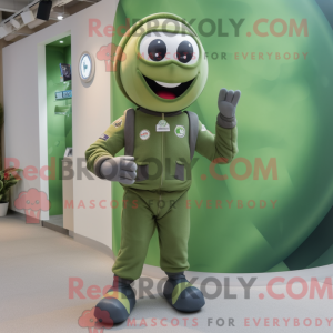 Olive Rugby Ball mascot...