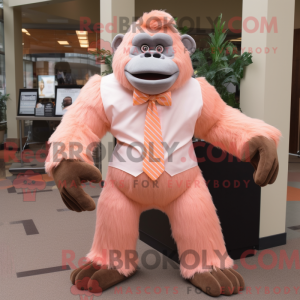 Pfirsich-Gorilla-Maskottche...