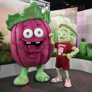 Disfraz de mascota magenta...